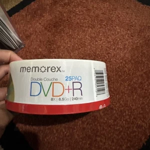 Memorex 8X DVD+R DL 8.5GB 25-Pack Spindle Dual Layer Sealed - Afbeelding 1 van 2