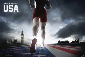 OLYMPIC POSTER London 2012 Olympics Team USA Runner - Picture 1 of 1