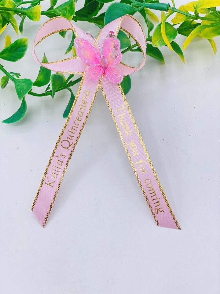 12-baptism Favors Personalized Ribbons/sweet 16 Baby Shower First Communion