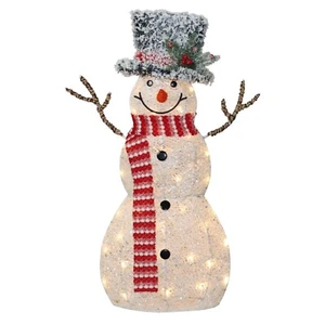 LED Glitter Snowman 70cm - Picture 1 of 2