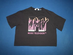 Kids MTV Crop Top Shirt Music Television Youth Tee 14 Yrs 170 CM - Picture 1 of 6