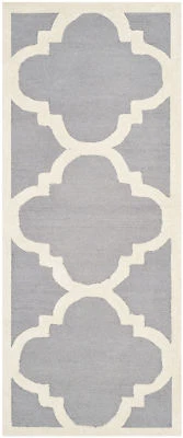 Safavieh Cambridge SILVER / IVORY Wool Runner 2' 6 x 6' - CAM140D-26 - Image 1 of 2