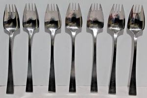 Sporks Splayds 7x Piece Pastry Desert Parfait Buffet Cake Fork Spoon Stainless - Picture 1 of 24