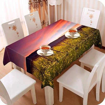3D Rape 4 Tablecloth Table Cover Cloth Birthday Party AJ WALLPAPER UK Lemon - Image 1 of 4