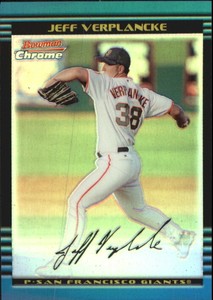 2002 (GIANTS) Bowman Chrome Refractors #254 Jeff Verplancke /500