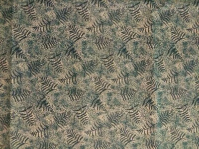 Green Fern Fabric Cotton Remnant 44" x 32.5" (Almost 1 Yard) Sewing Quilts - Image 1 of 2