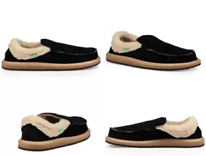 SANUK MENS CHIBA CHILL CORD BLACK SIDEWALK SURFER SHOES SIZE 7 US - Picture 1 of 6