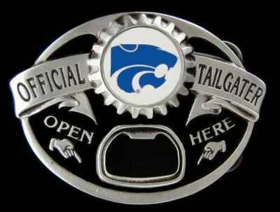 KANSAS STATE WILDCATS TAILGATER BOTTLE OPENER BUCKLE - Image 1 of 2