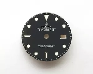 ROLEX Dial Quadrante Nero Only "SWISS" per Explorer II 16570 - Foto 1 di 3
