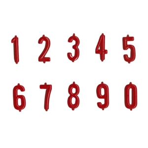 Butcher Display Push in Pricing Ticket Number Sign in Red (20 in a pack) - Picture 1 of 11