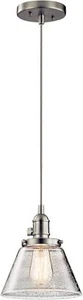 Kichler Avery Mini Anhänger 8" klares Samenglas 43851 NI Schirm neu im Karton - Bild 1 von 17