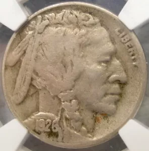 1926 S BUFALO TESTA DI INDIANO NICHEL ACCATTIVANTE CORNO PIENO RARA CHIAVE DATA NGC XF 45 - Foto 1 di 4
