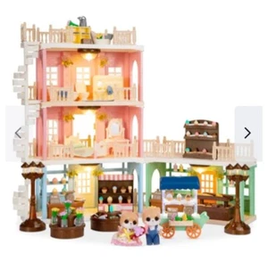 BCP Pretend Play Deluxe Cottage Puppenhaus Set – inklusive Möbel & Zubehör - Bild 1 von 5