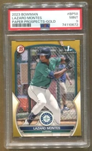 Bowman Gold Lazaro Montes 2023 1ST 49/50 PSA 9 COMO NUEVO - Imagen 1 de 2
