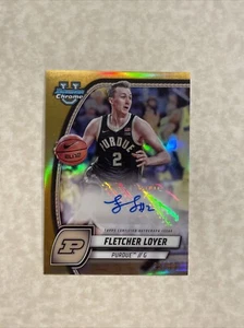 2024-25 Bowman Chrome University #97 Fletcher Loyer GOLD AUTO 25/50 PURDUE - Picture 1 of 2