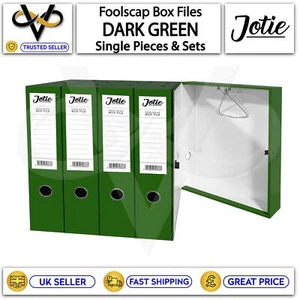 Green Foolscap Box Akten 75 mm Buchrücken A4 Büro Dokument Aufbewahrung Ordner 1-10 Stück - Bild 1 von 10
