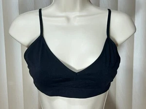 Jenni Cropped Bra L Wireless Pullover V Neck Bralette Black 100158355 - Picture 1 of 6