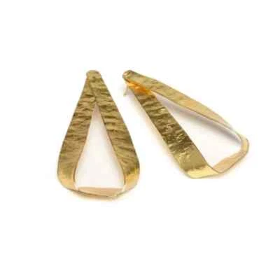 Vestopazzo orecchini nastro grande ottone - Immagine 1 di 2