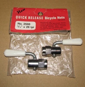 NOS Verma Quick Release Bicycle Hubs Axle Nuts No. 2500 5/16" x 26tpi NEW - Picture 1 of 5
