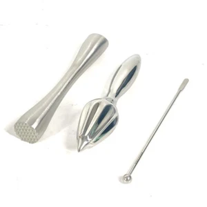 BOTTEGA VENETA Novelty BAR 3-piece set Muddler Pestle Lemon Presser Unused - Picture 1 of 15