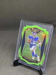 2020 Panini Select Premier Level Neon Green Die-Cut Saquon Barkley #115 Giants - Picture 1 of 2