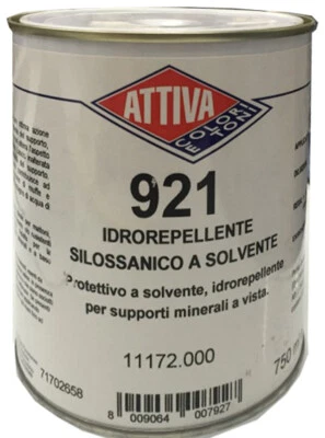 ATTIVA BOERO BARTOLOMEO 921 IDROREPELLENTE IMPERMEABILIZZANTE PER INTONACI, MATTONI, MURI DA LT 0,750