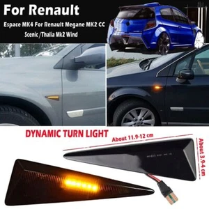LED Dynamic Side Marker Indicator Light For Renault Megane Scenic MK II Espace - Picture 1 of 9