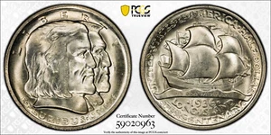 Commerative Silver coin 1936 Long Island 50C PCGS MS65 - Picture 1 of 1
