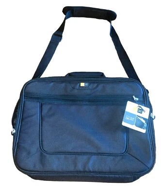 Case Logic 15.6" Laptop Attache Laptop Bolso con Correa Mensajero Negro Nylon NUEVO Foto 1 de 4