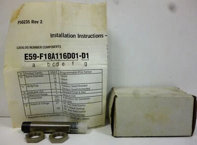 Eaton E59-F12C110D01-D1 iProx Field Programmable Inductive Proximity Sensor - Image 1 of 4