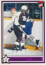 1990-91 7th Inning Sketch OHL #354 TOBY BURKITT - Peterborough Petes