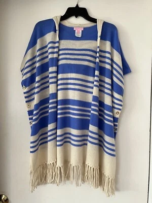 Cárdigan con Capucha Lilly Pulitzer Avion Cachemir Usado Una Vez $298 Talla Única Foto 1 de 4