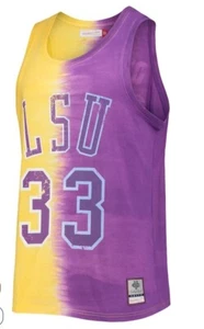 Men's Mitchell & Ness Shaquille O'Neal Purple/Gold LSU Tigers Name & Number - Picture 1 of 6