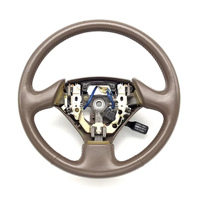 Lexus RX300 IS300 SC300 SC400 GS430 OEM JDM Brown Leather Steering Wheel Cruise - Image 1 of 4