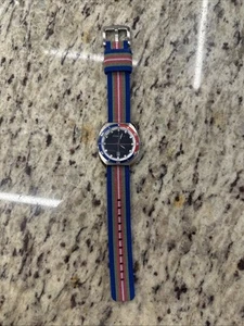 Caravelle by Bulova Retro Quartz Men's Watch, Silver-Tone + NATO Strap (43B167) - Picture 1 of 4