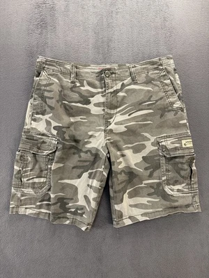 Unionbay Mens Cargo Shorts 38 Camo Green Stretch Pockets Casual Outdoor Cotton - Image 1 of 4