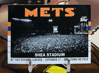 2021 Topps Once Upon A Time In Queens SHEA STADIUM 40 Orange & Blue Parallel /86 - Image 1 of 2