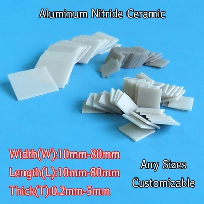 Aluminium Nitride Ceramics Square Plate Sheet Thermal Conductivity Heatsink