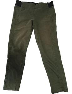 Khoko Basic Stretchy Waist Khaki Green Casual Pants Size 16 - Picture 1 of 5
