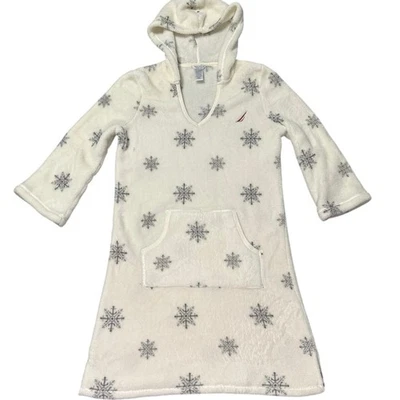 NWOT Nautica Fleece Winter Theme Hooded Pullover/Sleepwear Size Medium - Image 1 of 4