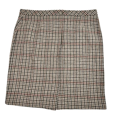 L.L. Falda de pata de gallo Bean Favorite Fit para mujer talla 12 mezcla de lana Foto 1 de 4