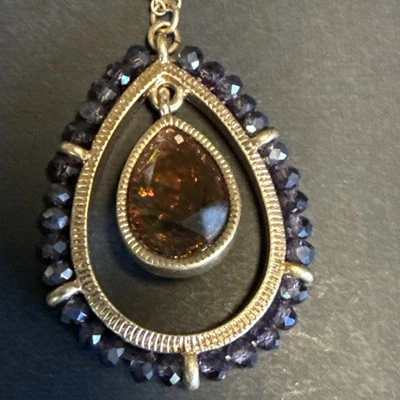 "Collar Premier Designs colgante púrpura tono dorado 15"" bisutería de moda" Foto 1 de 4