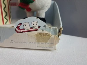 Vintage Gemmy Plush Singing Snowman Hot Cocoa Carolers - Picture 1 of 18