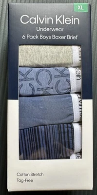Calvin Klein Youth Boys Boxer Brief Underwear, size XL 16/18 (6 Pack) - NWT - Image 1 of 4
