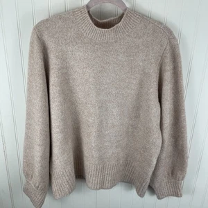 Jennifer Lopez Womens Pink Balloon Sleeve Mock Neck Sweater Size XXL - Picture 1 of 14