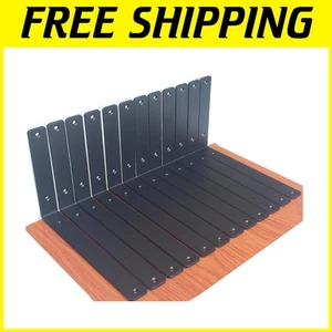 12 Pack Black Iron Shelf Brackets - 5mm Thick - Picture 1 of 10