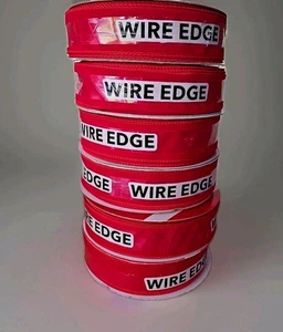 6 Rolls Place And Time Christmas Winter Red Velvet Wire Ribbon 180 Yard Total - Picture 1 of 4