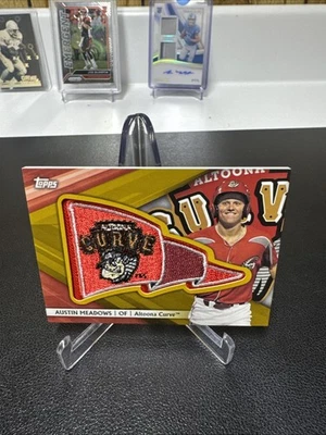 AUSTIN MEADOWS 2015 Topps Pro Debut Pennant Manufactured Patch Relic #D /50 - Image 1 of 4