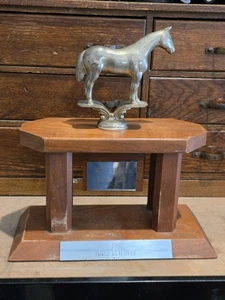 🔥 Club Sillín Vintage Años 60 Trofeo HORSE SHOW Hebilla Plateada - Imagen 1 de 10