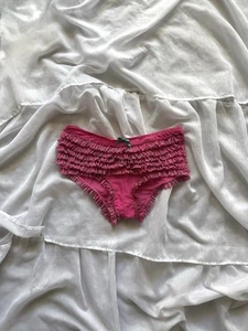 Xhilaration Panty Women’s Pink/Teal Ruffle Polka Dots Size Medium - Picture 1 of 7